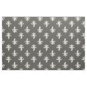 Dunkelgraues und weißes Lilien-Muster Stoff (Fat Quarter (45,7 x 55,9 cm))