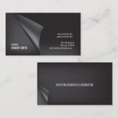 Dunkelgraues Visitenkarte-Doppeltes versah mit Visitenkarte (Vorne/Hinten)