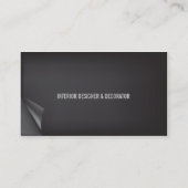 Dunkelgraues Visitenkarte-Doppeltes versah mit Visitenkarte (Rückseite)
