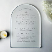 Dunkelgraues Weiß-Elegant-Kalligrafie-Feierliche H Acryleinladungen