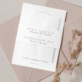 Dunkelgraues Weiß-Elegant-Kalligrafie-Feierliche H Einladungsbanderole