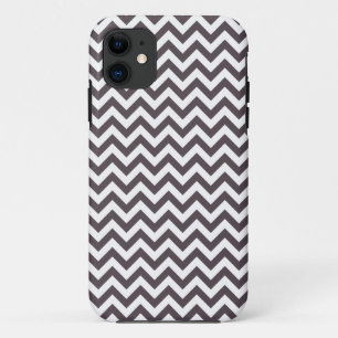 Dunkelgraues weißes Zickzack Muster Case-Mate iPhone Hülle
