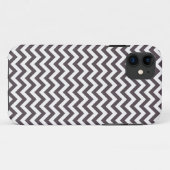 Dunkelgraues weißes Zickzack Muster Case-Mate iPhone Hülle (Rückseite (Horizontal))