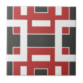 Dunkelgraurot und Abstraktes Mosaik geometrisch Fliese (Vorderseite)