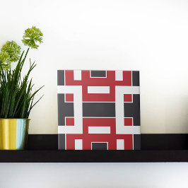 Dunkelgraurot und Abstraktes Mosaik geometrisch Fliese