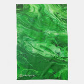 Dunkelgrün Abstrakt Geschirrtuch (Vertikal)