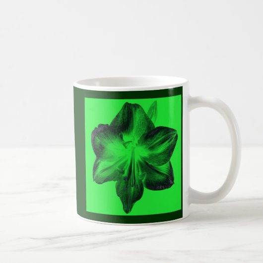 Dunkelgrün am hellgrünen Amaryllis-Muttertag Kaffeetasse (Rechts)