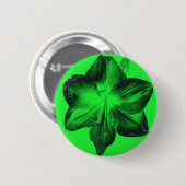 Dunkelgrün auf hellgrünen Amaryllis Button (Vorne & Hinten)
