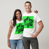Dunkelgrün auf hellgrünen Amaryllis T-Shirt (Unisex)