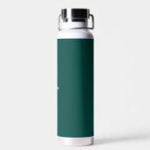 Dunkelgrün | Benutzerdefinierte Monogramm-Schrifta Trinkflasche (Rückseite)