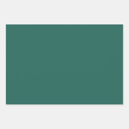  Dunkelgrün blau (Vollfarbe)  Geschenkpapier Set (Vorderseite)