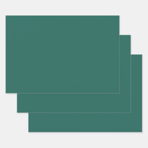 Dunkelgrün blau (Vollfarbe) Geschenkpapier Set