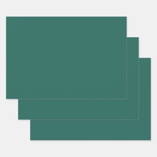 Dunkelgrün blau (Vollfarbe) Geschenkpapier Set (Set)