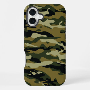 Dunkelgrün Camo iPhone 16 Plus Hülle