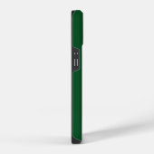Dunkelgrün einfaches Monogramm iPhone Hülle (Rechte Seite)