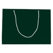 Dunkelgrün Elegant Casual Eigener Name Handschrift Große Geschenktüte (Rückseite)