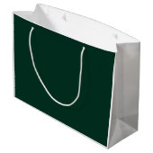 Dunkelgrün Elegant Casual Eigener Name Handschrift Große Geschenktüte (Rückseite Schrägansicht)