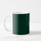 Dunkelgrün Elegant Casual Eigener Name Handschrift Kaffeetasse (Links)