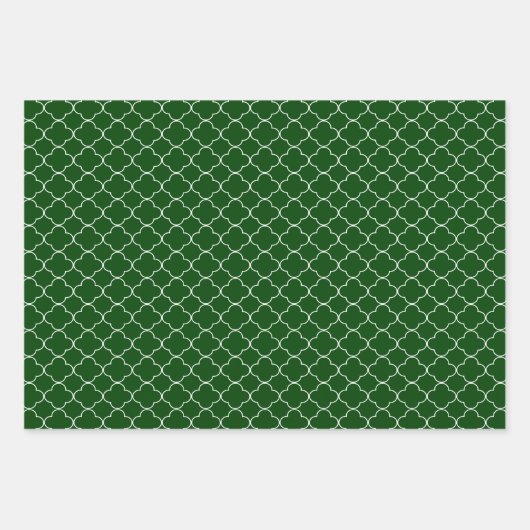 Dunkelgrün Geschenkpapier Set (Vorderseite)