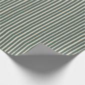 Dunkelgrün gestreiftes Geschenkpapier (Ecke)