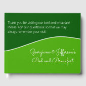 Dunkelgrün, hellgrün - Gästebuch (Vorderseite)