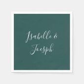 Dunkelgrün | Hochzeit von Napkins Serviette (Vorderseite)