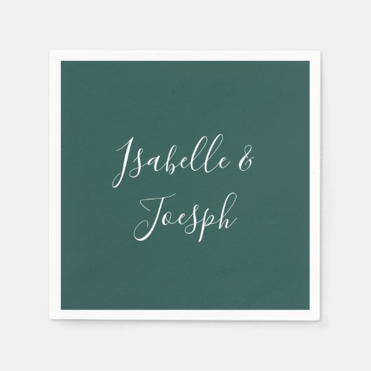 Dunkelgrün | Hochzeit von Napkins Serviette (Vorderseite)