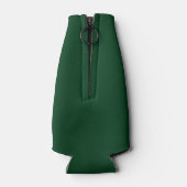 Dunkelgrün in fester Farbe Flaschenkühler (Rückseite)