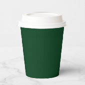 Dunkelgrün in fester Farbe Pappbecher (Links)