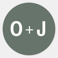 Dunkelgrün | Initialen + Minimalistische Skandinav