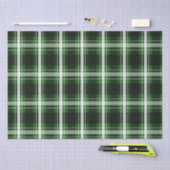 Dunkelgrün Kariert Seidenpapier (Handwerk)