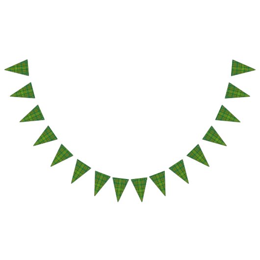 Dunkelgrün Kariert Wimpelkette (Alle)