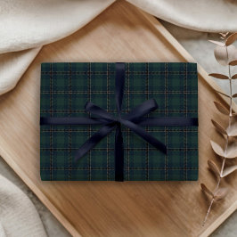 Dunkelgrün marineblaue Tartan-Karo-Polo-Reitbeklei Geschenkpapier