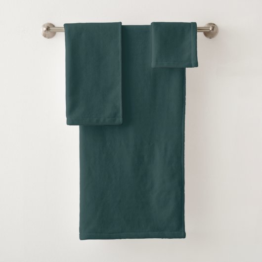 Dunkelgrün massiv badhandtuch set (Insitu)
