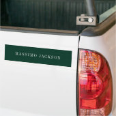 Dunkelgrün minimalist schlicht modern autoaufkleber (Auf Lkw)