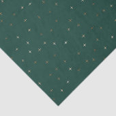 Dunkelgrün mit Gold und Weißen Sternen Seidenpapier (Ausschnitt)