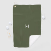 dunkelgrün - Monogramm hinzufügen Golfhandtuch (Insitu)