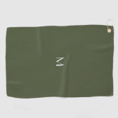 dunkelgrün - Monogramm hinzufügen Golfhandtuch (Horizontal)