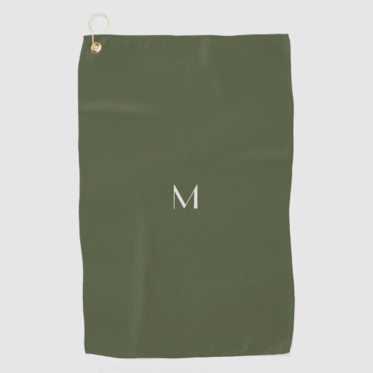 dunkelgrün - Monogramm hinzufügen Golfhandtuch (Vorderseite)