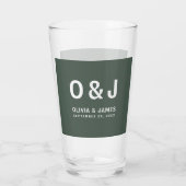 Dunkelgrün | Moss Minimalistisch Modern Modern Mod Glas (Rückseite)