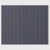Dunkelgrün & Navy gestreift Geschenkpapier (Flach)
