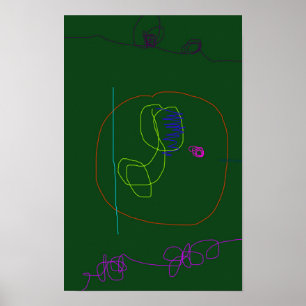 Dunkelgrün Poster