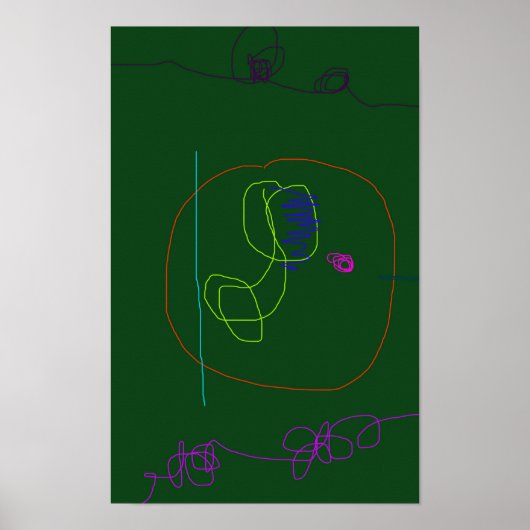 Dunkelgrün Poster (Vorne)