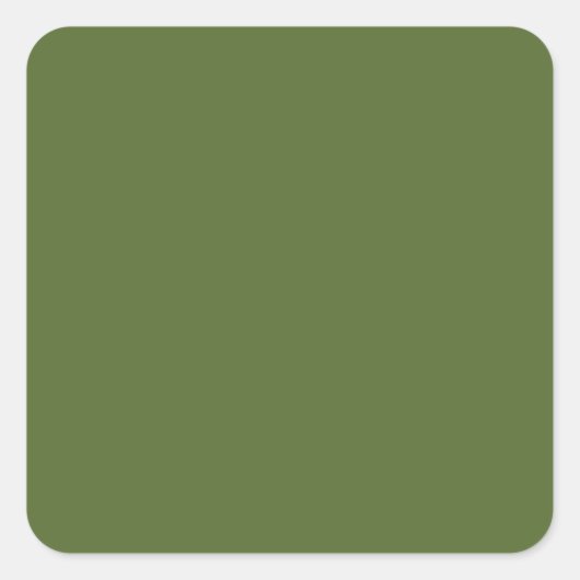 dunkelgrün quadratischer aufkleber (Vorderseite)