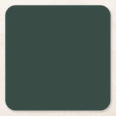 Dunkelgrün Rechteckiger Pappuntersetzer (Vorderseite)