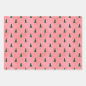 Dunkelgrün & rosa Chic Urlaub Geschenkpapier Set (Vorderseite 3)