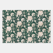 Dunkelgrün & rosa Chic Urlaub Geschenkpapier Set (Vorderseite)