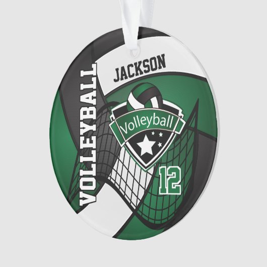 Dunkelgrün, schwarz und weiß 🏐 ornament (Vorderseite)