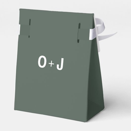 Dunkelgrün | Süße Liebe Minimalistisch Moderne Hoc Geschenkschachtel (Rückseite)