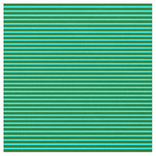 Dunkelgrün und Aqua-Linien/Streifen-Muster Stoff